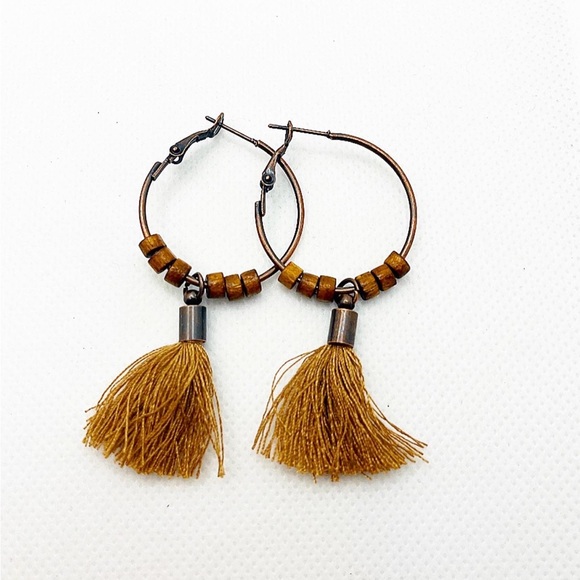 Boho Chic Tassel Earrings - Set of 3 - Picture 3 of 4